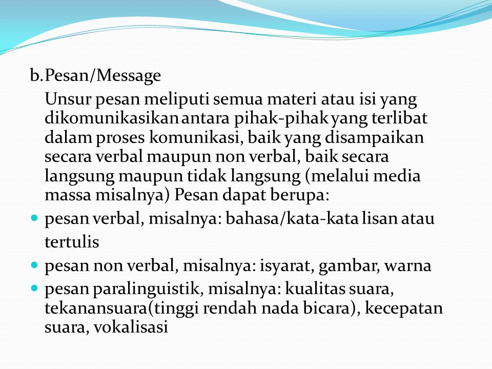 b. Pesan/Message