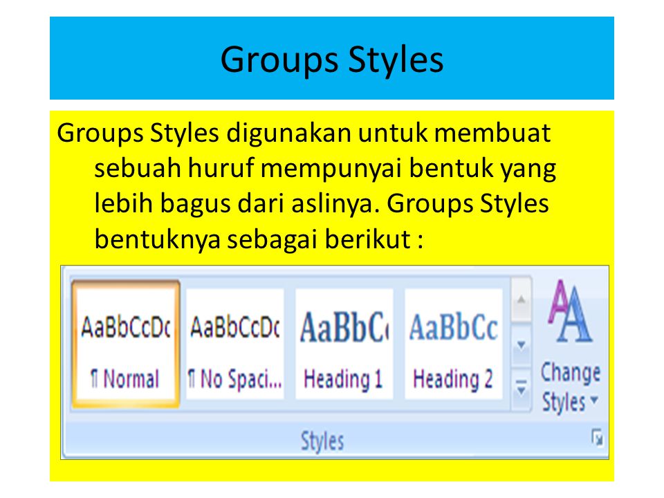 Groups Styles