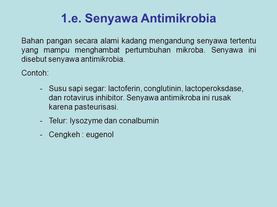 1.e. Senyawa Antimikrobia