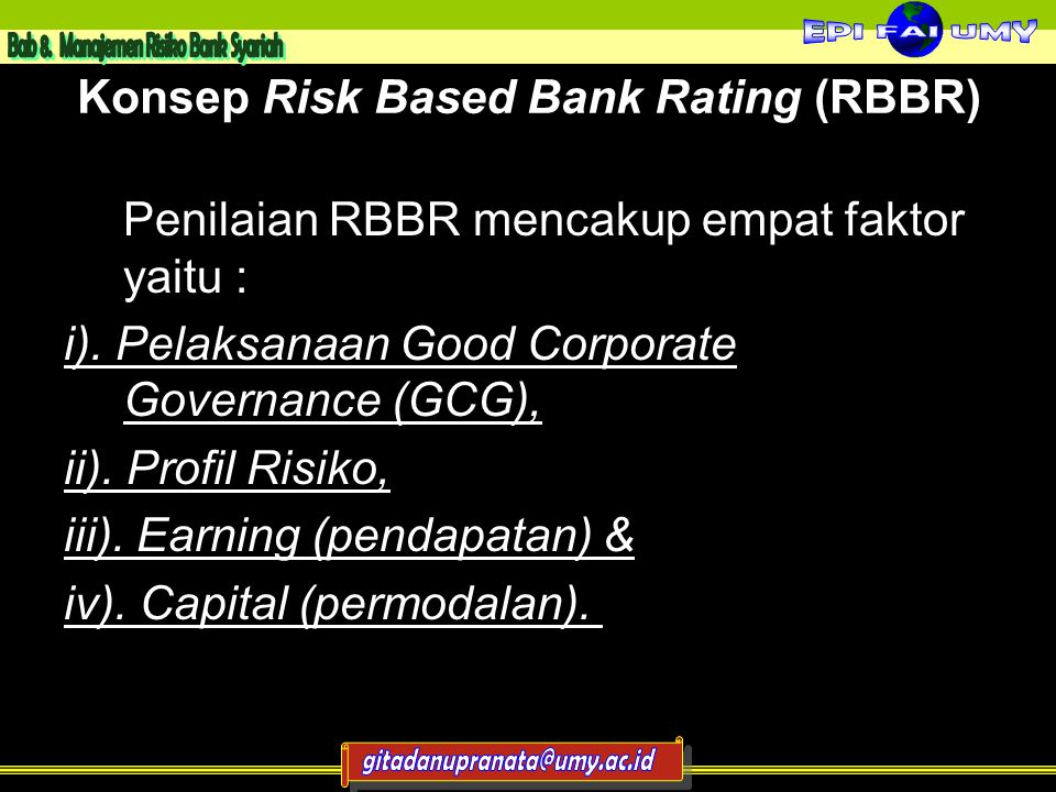 Konsep Risk Based Bank Rating (RBBR)
