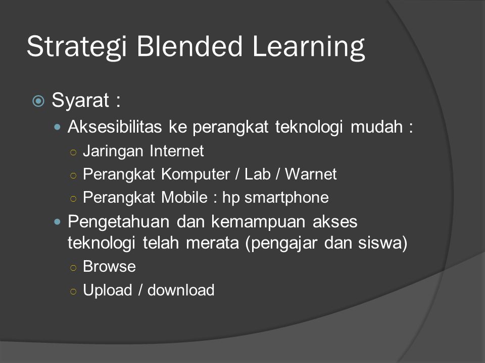 Strategi Blended Learning