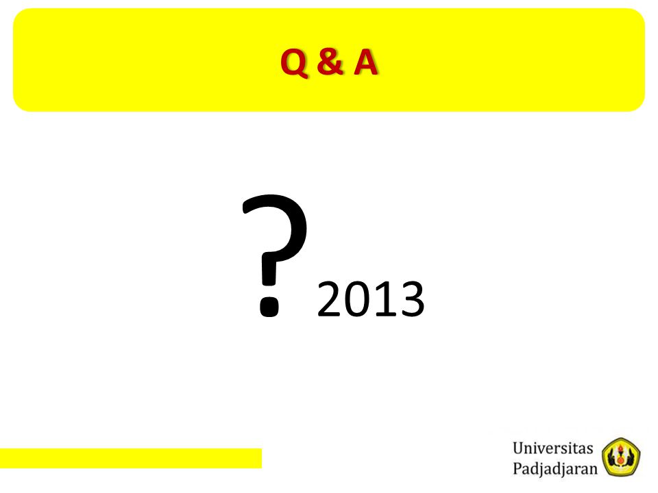 Q & A 2013