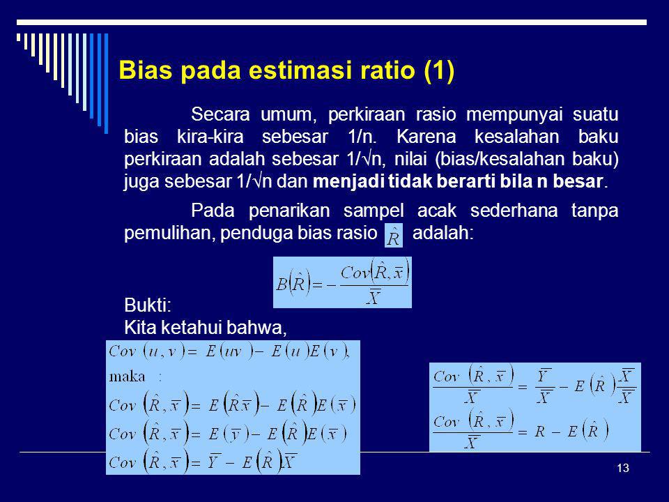 Bias pada estimasi ratio (1)