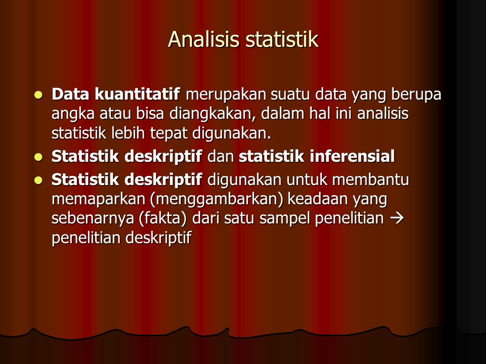 Analisis statistik