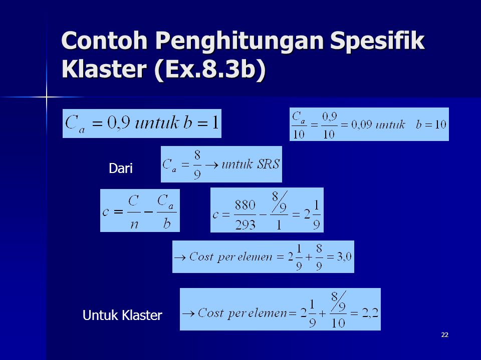 Contoh Penghitungan Spesifik Klaster (Ex.8.3b)