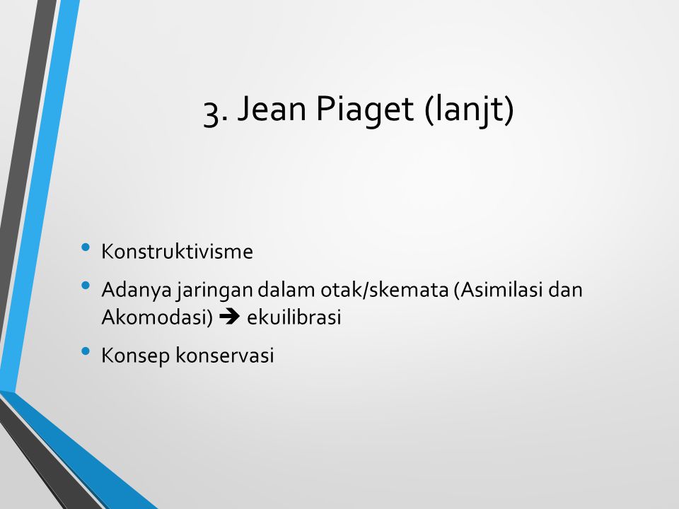 3. Jean Piaget (lanjt) Konstruktivisme