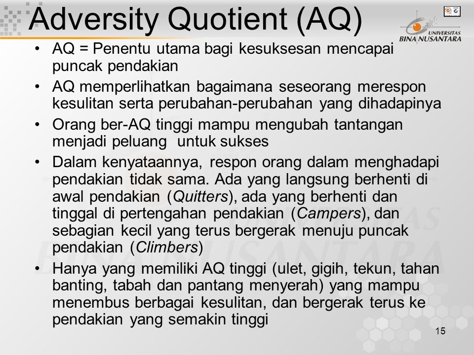 Adversity Quotient (AQ)