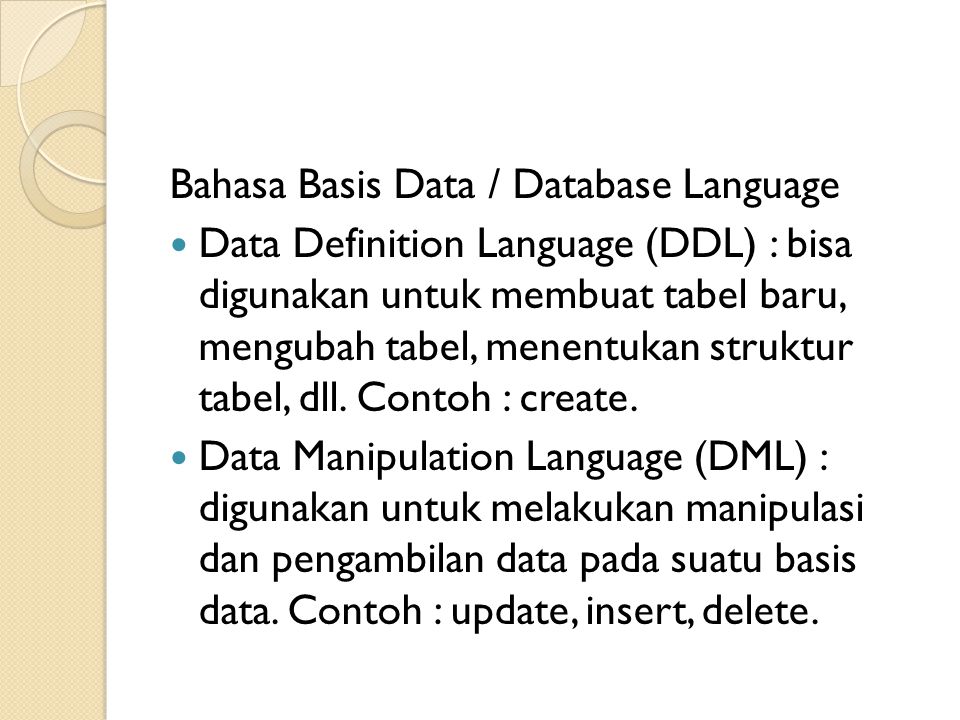 Bahasa Basis Data / Database Language