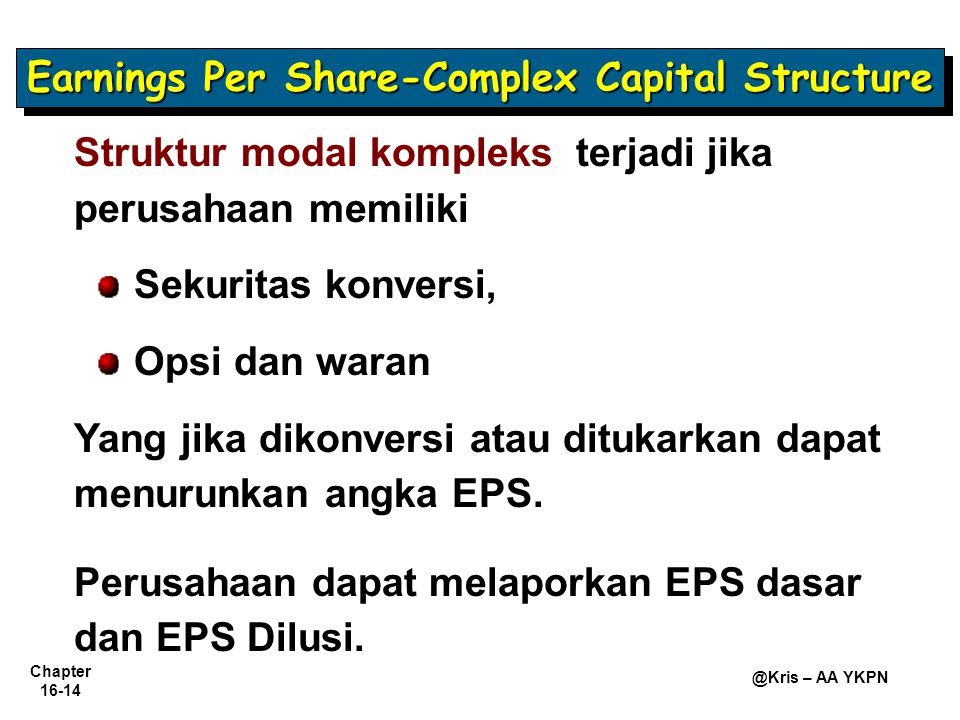 Earnings Per Share-Complex Capital Structure