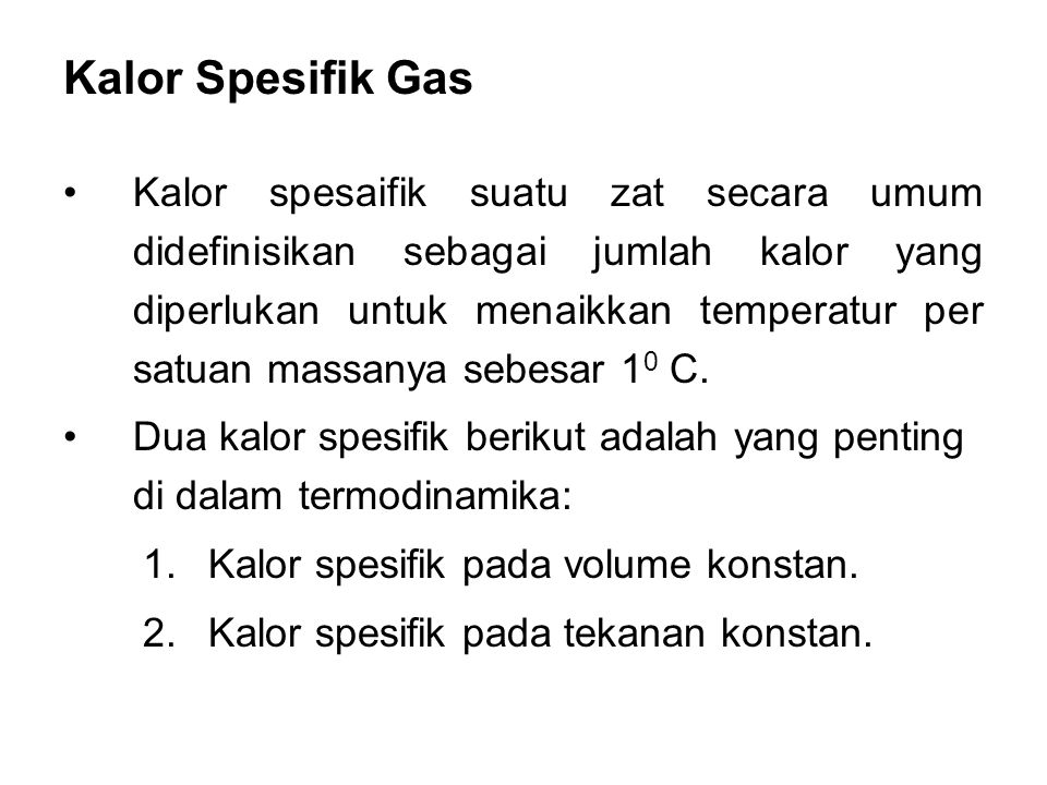 Kalor Spesifik Gas