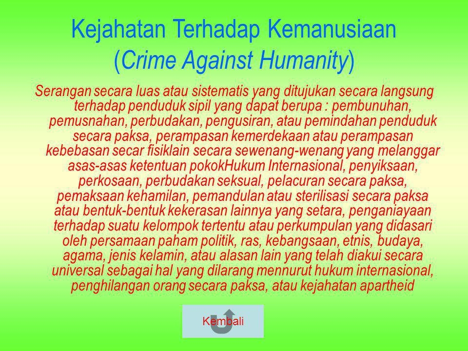 Kejahatan Terhadap Kemanusiaan (Crime Against Humanity)