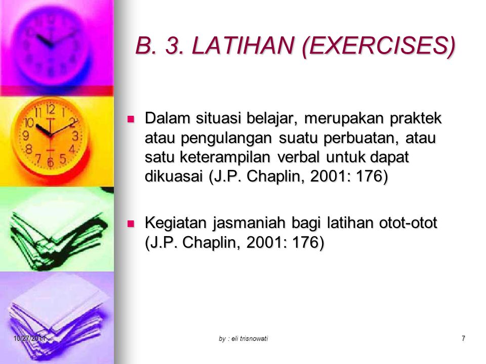 B. 3. LATIHAN (EXERCISES)