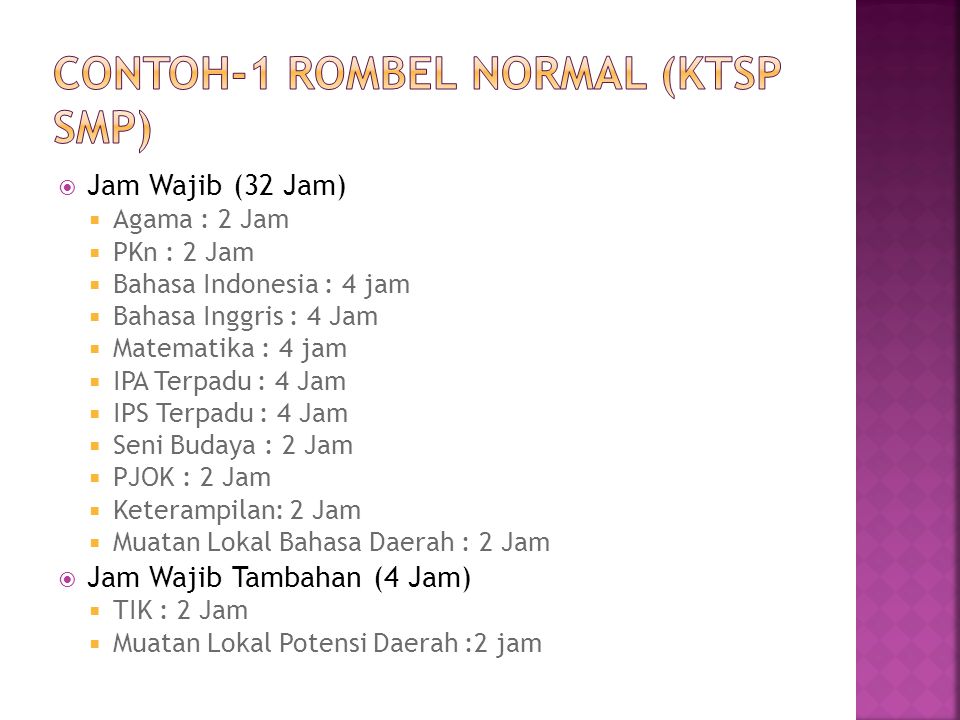 CONTOH-1 ROMBEL NORMAL (KTSP SMP)