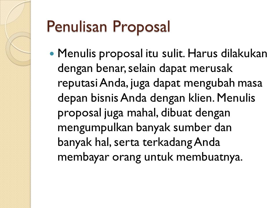Penulisan Proposal
