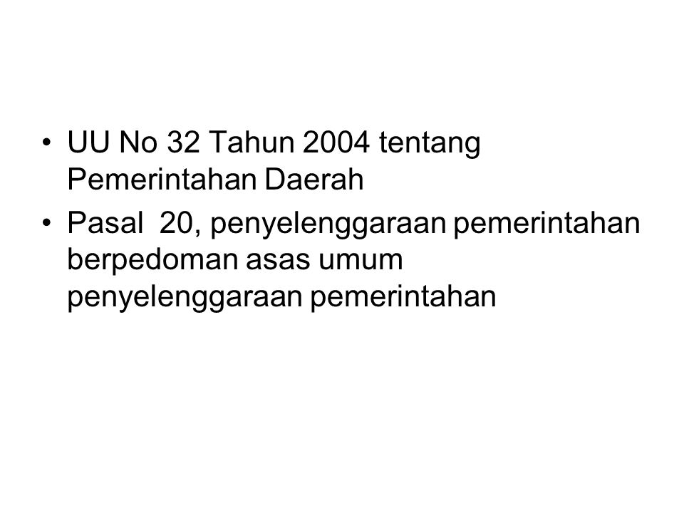 UU No 32 Tahun 2004 tentang Pemerintahan Daerah