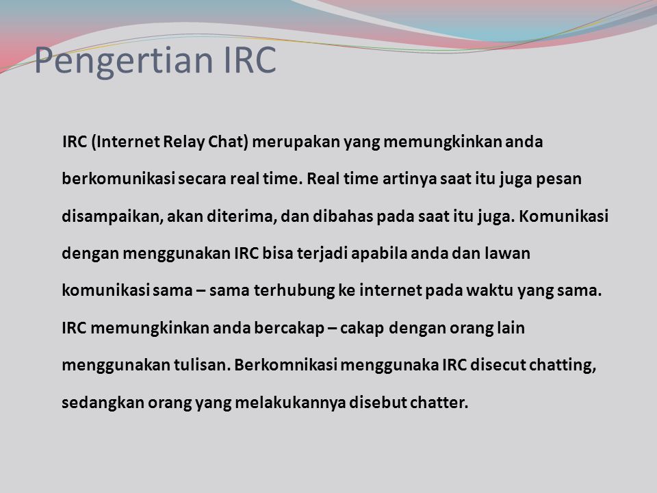 Pengertian IRC