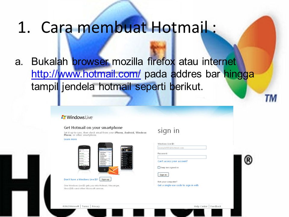Cara membuat Hotmail :