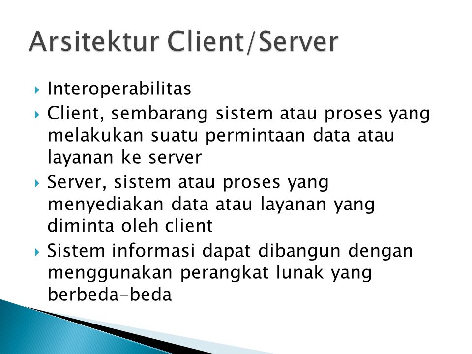 Arsitektur Client/Server