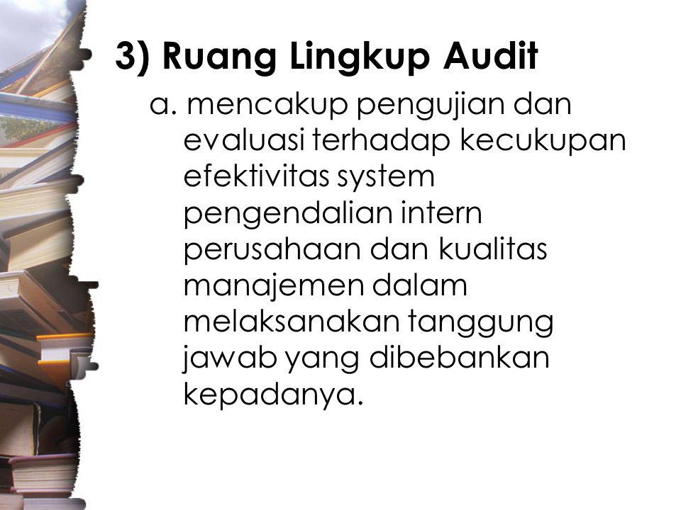 3) Ruang Lingkup Audit