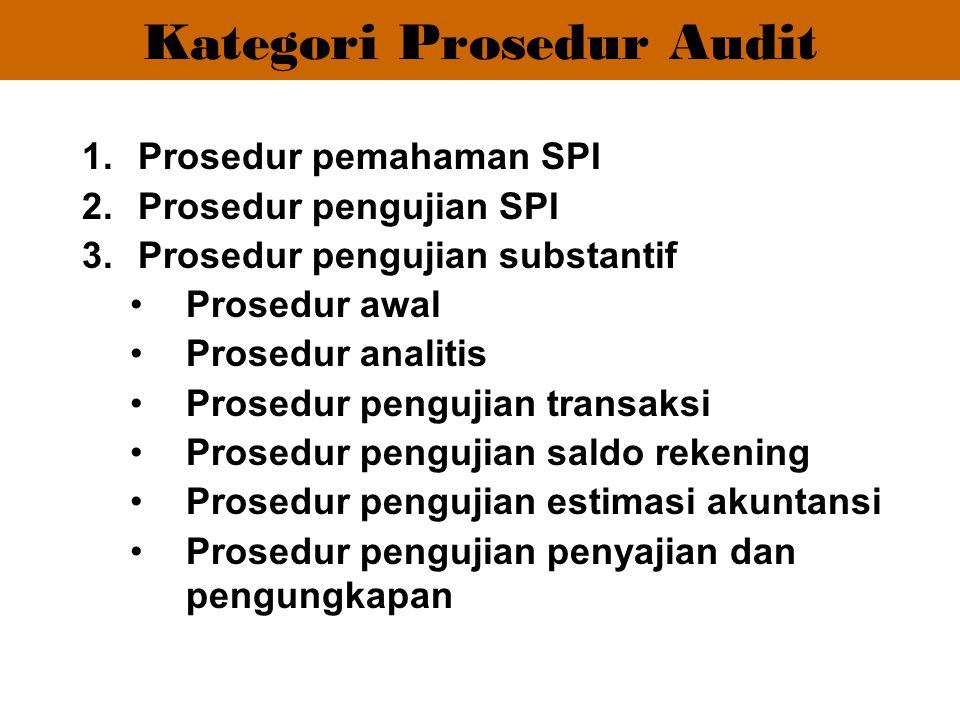 Kategori Prosedur Audit
