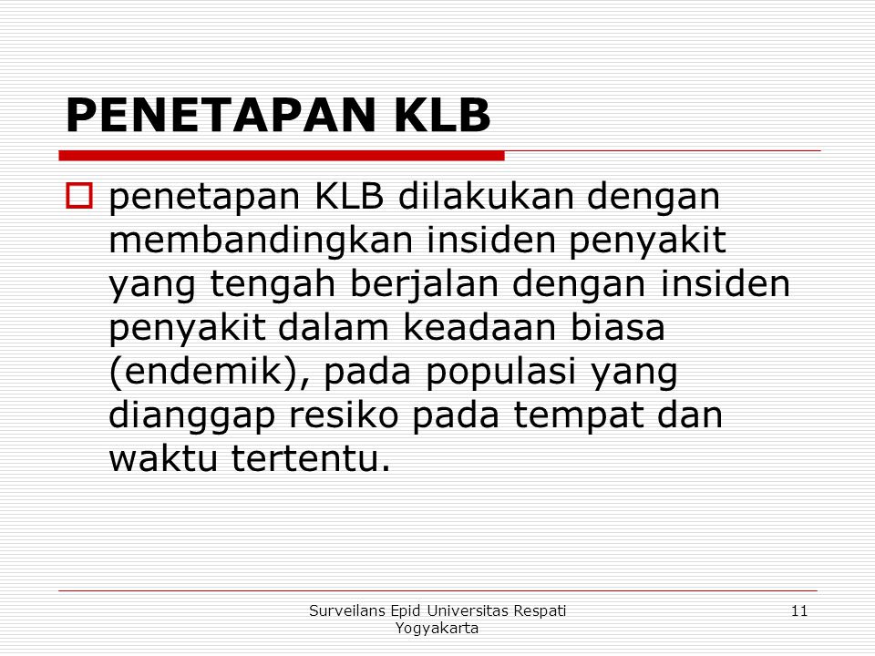 Surveilans Epid Universitas Respati Yogyakarta