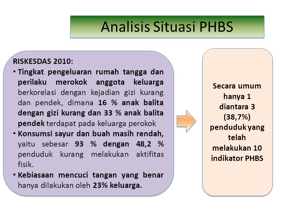 Analisis Situasi PHBS RISKESDAS 2010: