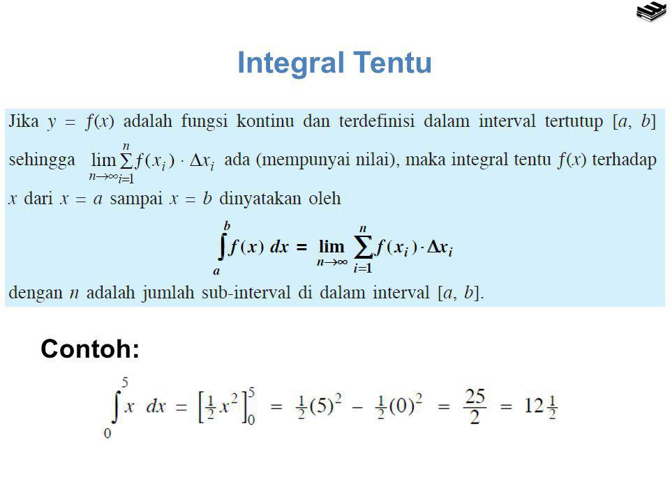 Integral Tentu Contoh: