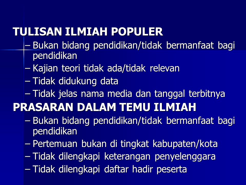 TULISAN ILMIAH POPULER