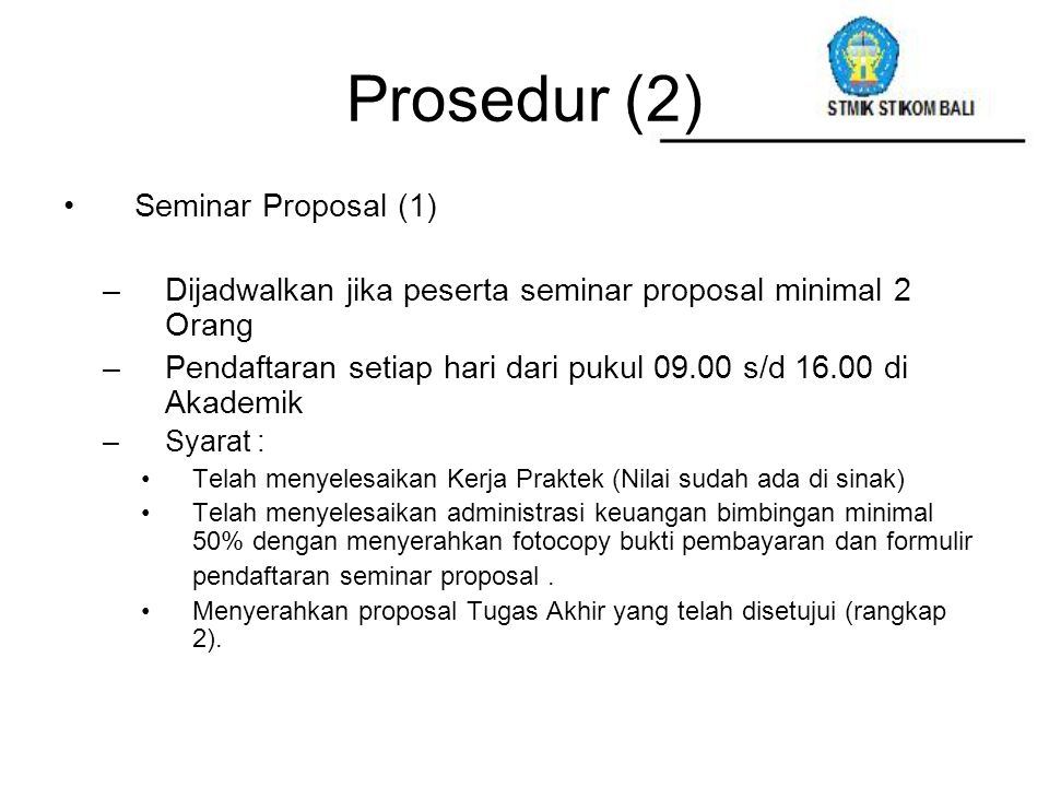 Prosedur (2) Seminar Proposal (1)