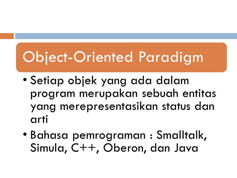 Object-Oriented Paradigm