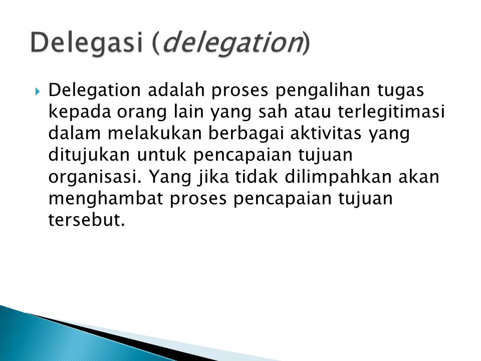 Delegasi (delegation)
