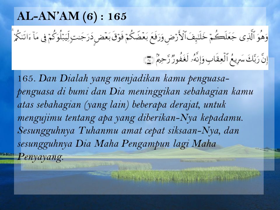 Al-An’am (6) : 165