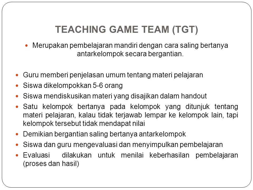 TEACHING GAME TEAM (TGT)