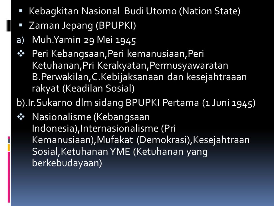 Kebagkitan Nasional Budi Utomo (Nation State)