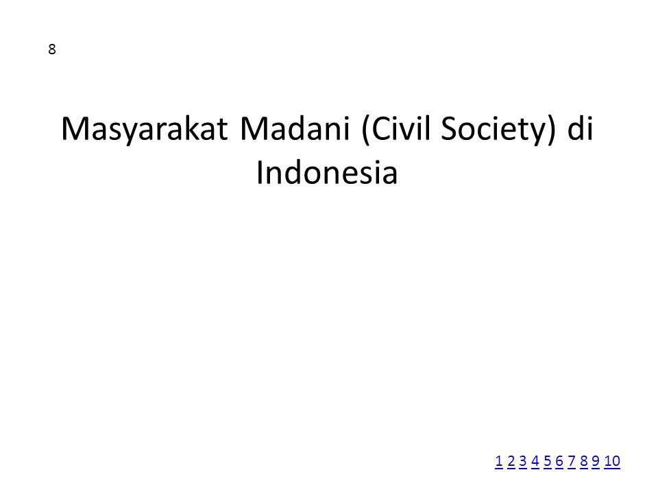 Masyarakat Madani (Civil Society) di Indonesia
