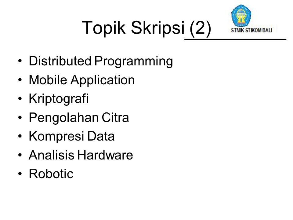 Topik Skripsi (2) Distributed Programming Mobile Application