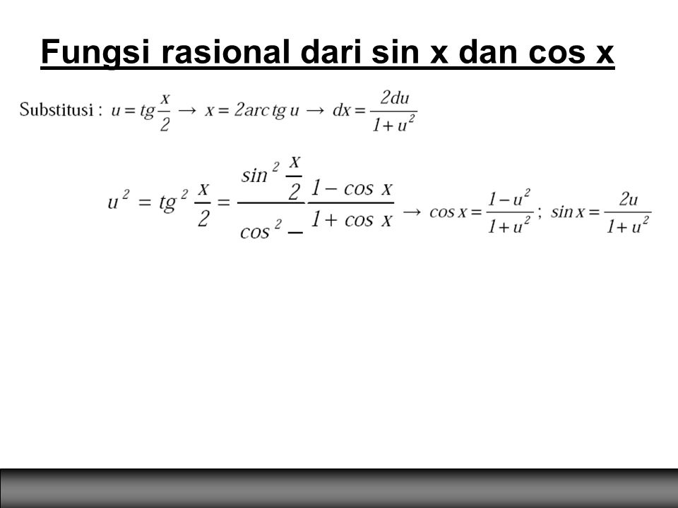 Fungsi rasional dari sin x dan cos x