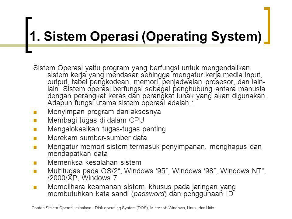 1. Sistem Operasi (Operating System)