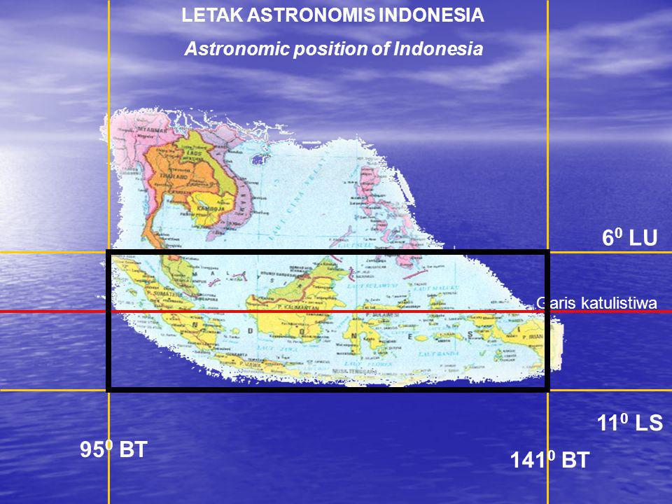LETAK ASTRONOMIS INDONESIA Astronomic position of Indonesia