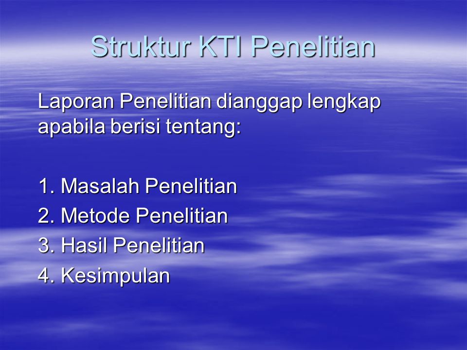 Struktur KTI Penelitian