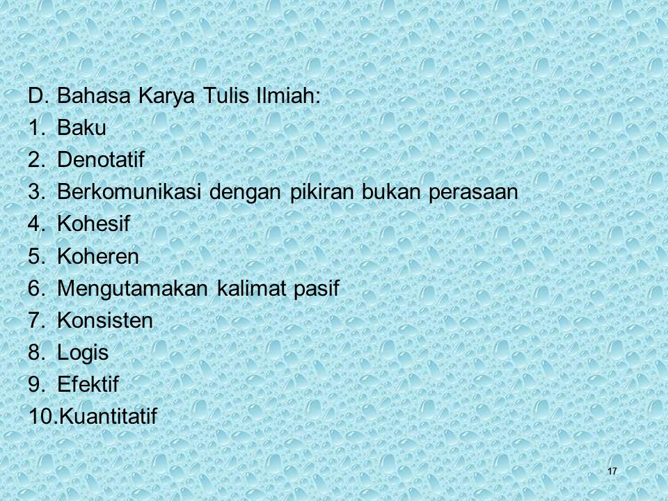 Bahasa Karya Tulis Ilmiah: