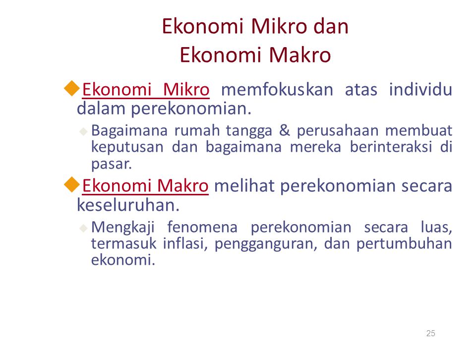 Ekonomi Mikro dan Ekonomi Makro