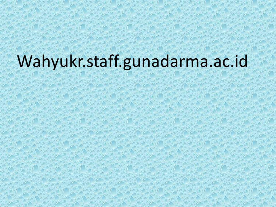 Wahyukr.staff.gunadarma.ac.id