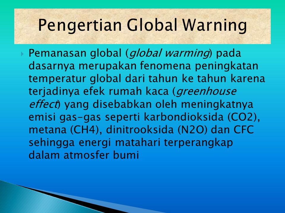 Pengertian Global Warning