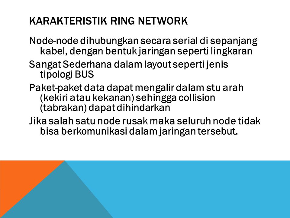 Karakteristik Ring Network