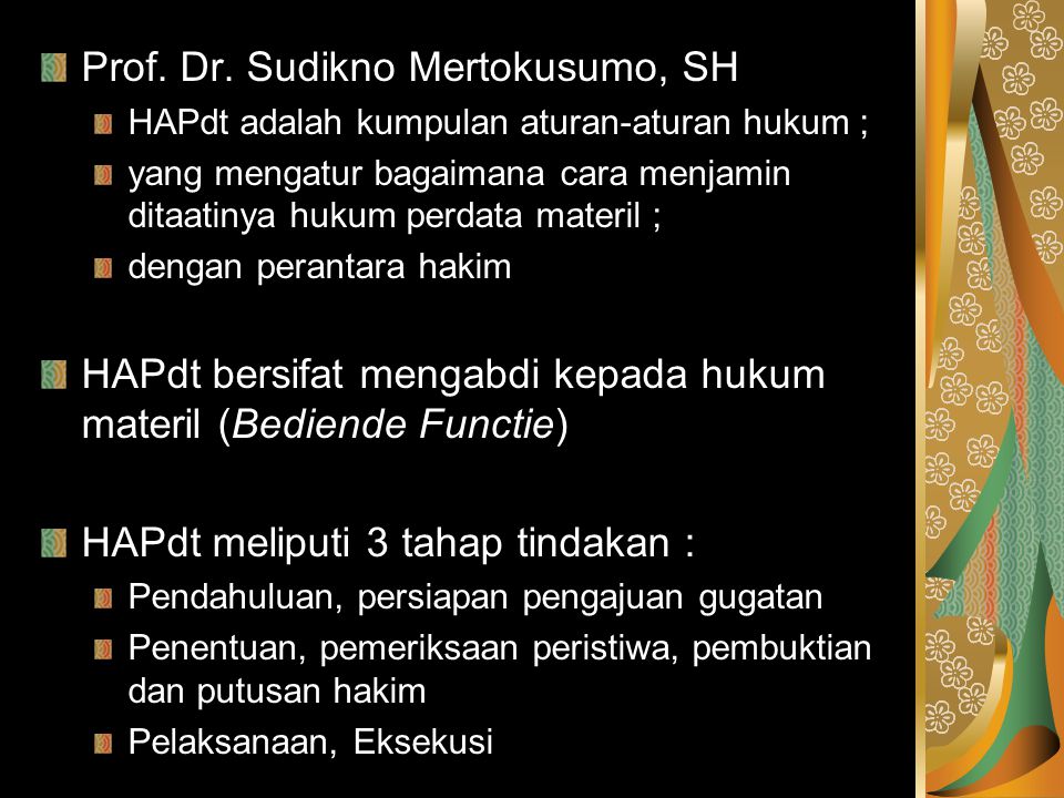 Prof. Dr. Sudikno Mertokusumo, SH