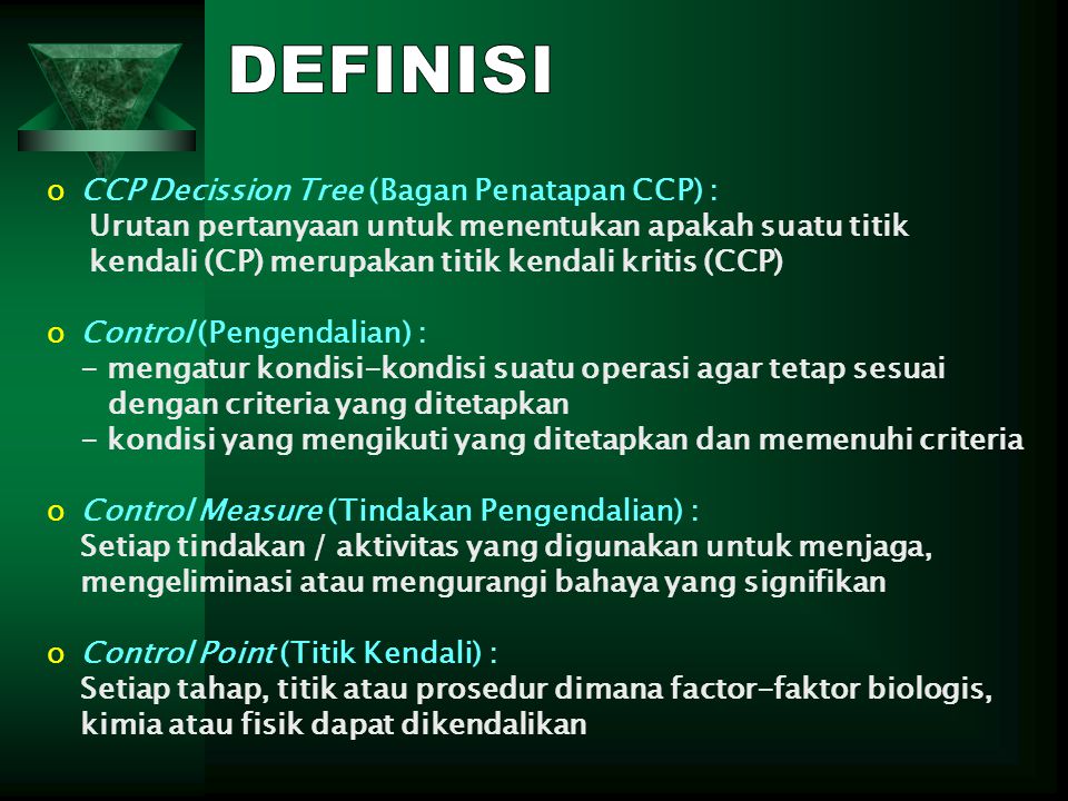 DEFINISI CCP Decission Tree (Bagan Penatapan CCP) :