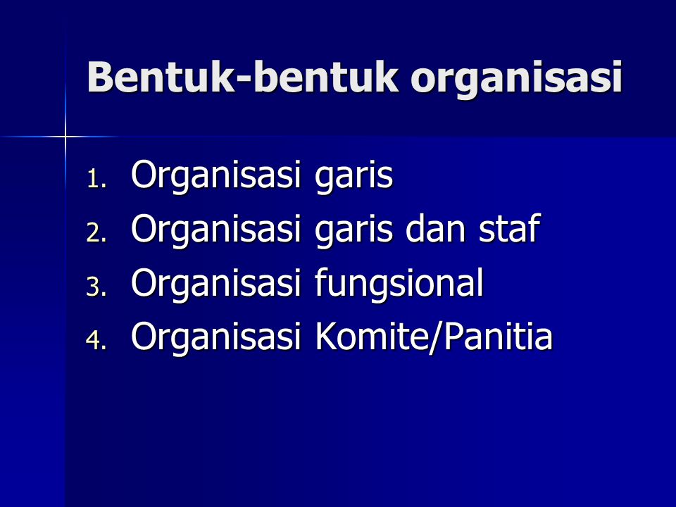 Bentuk-bentuk organisasi