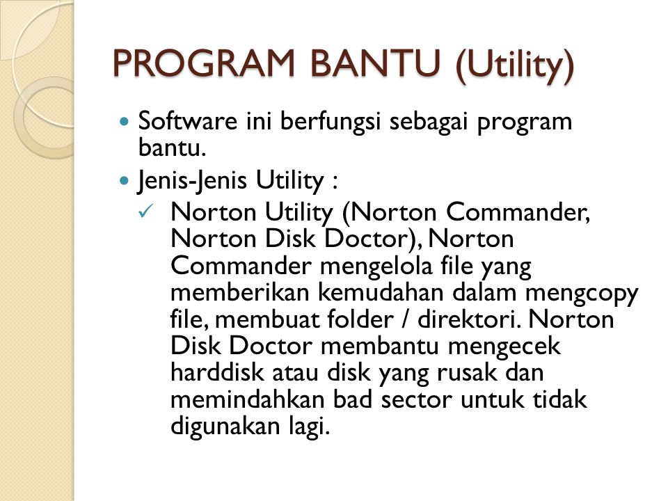 PROGRAM BANTU (Utility)