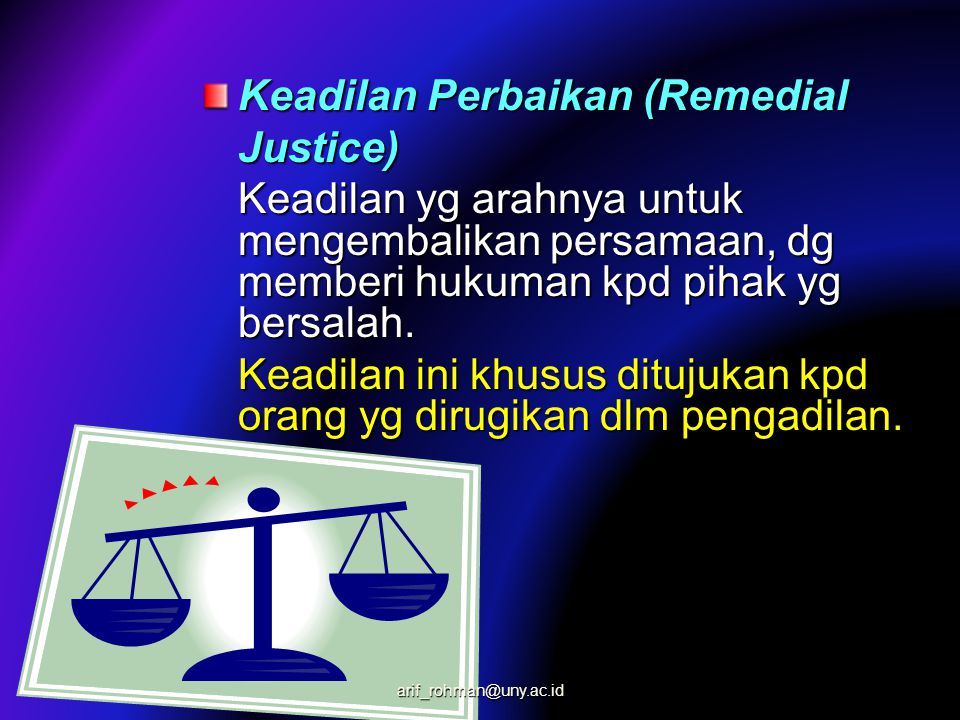 Keadilan Perbaikan (Remedial Justice)